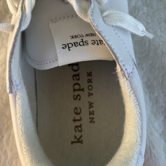 EUC Kate Spade New York Women Bolt Gem White Casual Fashion Sneakers 9B /EU 39.5 - Picture 7 of 8